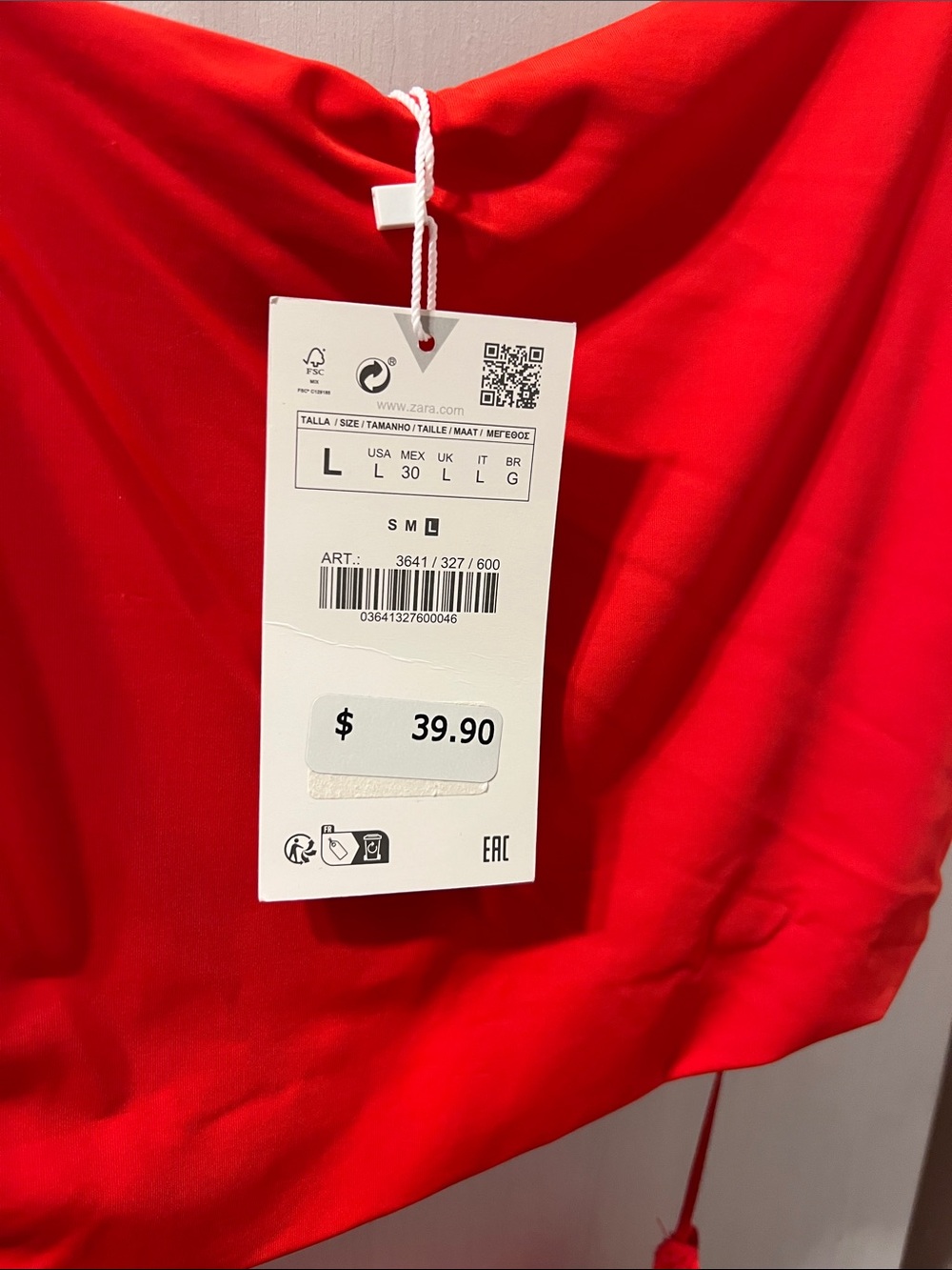 Zara Red Backless Draped Cutout Evening Dress - Picture 6 of 6